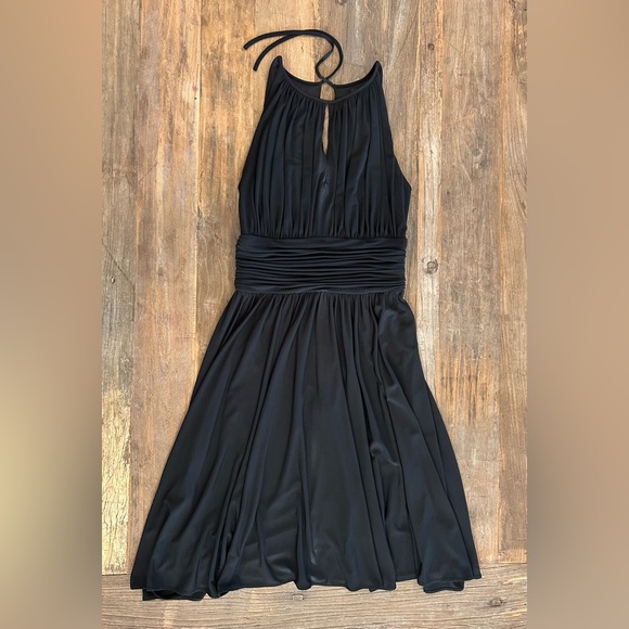 WHBM Little Black Dress, Halter, Fit and Flare, Size 4 - Picture 7 of 11